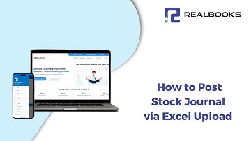 How to Post Stock Journal via Excel - RealBooks | India