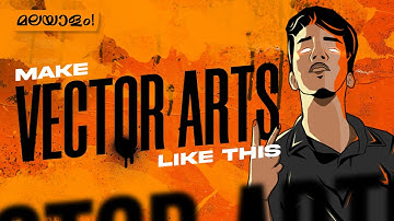 How to make vector art like this on android | Fla5h GFX Vector art tutorial in Malayalam ⚡️