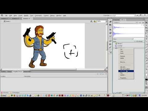 Flash CS6 Tutorials for Beginners Part 018 Actionscript 3 Play Sound and Change Mouse Cursor