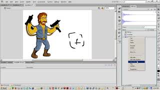 Celebrity Flash CS6 Tutorials for Beginners Part 018 Actionscript 3 Play Sound and Change Mouse Cursor Profile