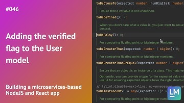 Adding the verified flag to the User model: Building a microservices-based NodeJS and React app #046