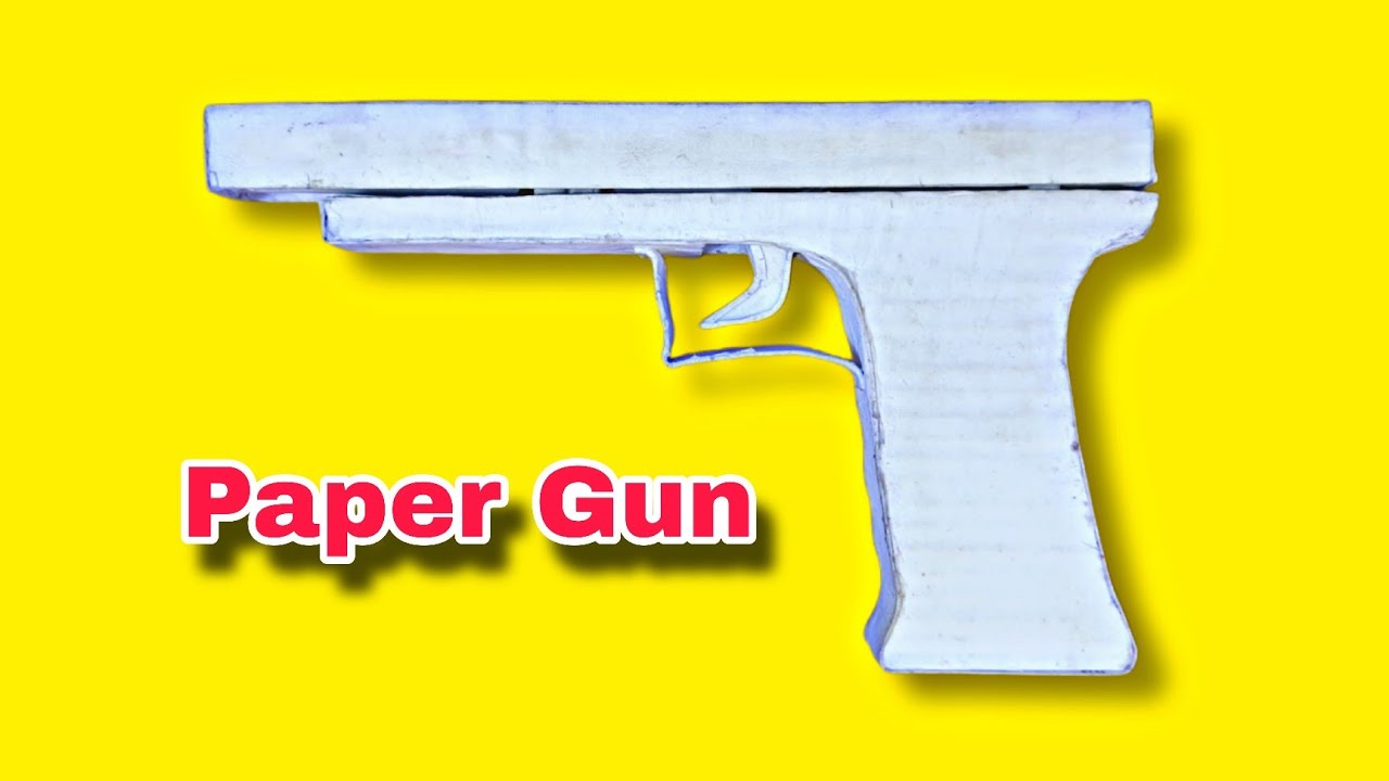 Realistic Paper Gun Tutorial Paper Gun Pistol | How to make a Paper Gun | Paper gun tutorial - YouTube
