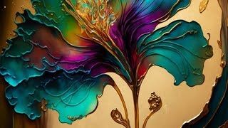 Try this Abstract flower/wallputtycraft ideas/Reliefpainting/3D paintings