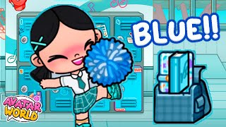 ¡¡VOY A LA ESCUELA DE UN SOLO COLOR 🔵!! *¡ RETO CON MI MEJOR AMIGA 🤣🥳!* en AVATAR WORLD *NALA💞