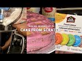 Making cake from scratch vanilla cake  baking diaries ep 3  lukewarm tea 