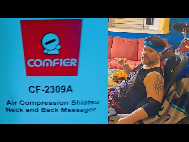 Comfier CF-2309 Neck and Back Massager with Heat Shiatsu Chair