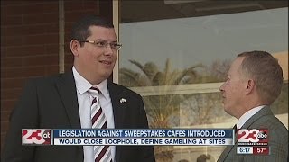 Legislation against sweepstakes internet cafes introduced