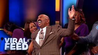 STEVE HARVEY COMPLETELY LOSES IT OVER CONTESTANTS ANSWER | VIRAL FEED