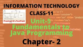 UNIT-5 FUNDAMENTALS TO JAVA PROGRAMMING|| CLASS -11 IT 802 || CBSE|| INFORMATION TECHNOLOGY|| PART 9