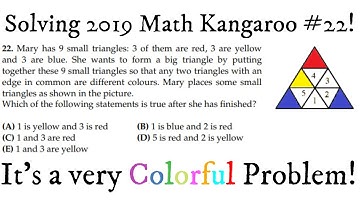 Solving Math Kangaroo 2019 #22 for 3-4 grade! A very colorful problem!
