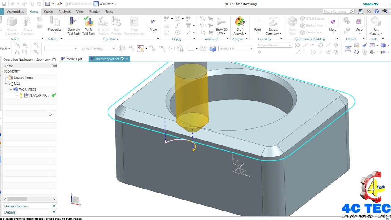 NX hold Making 15:  Gia công vát góc Chamfer