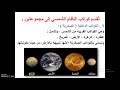 شرح درس كواكب النظام الشمسي الجزء الأول علوم سابع 