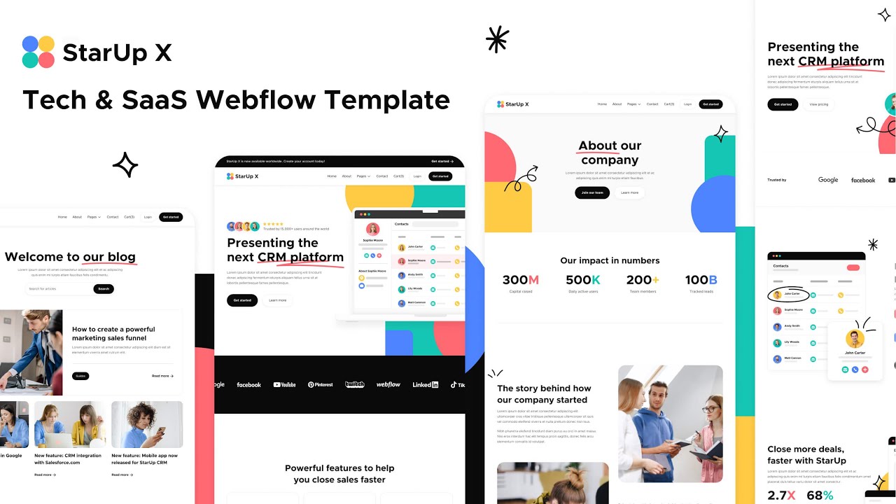 StarUp X - Modern Startup Webflow Template | BRIX Templates - YouTube