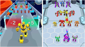Robot Run Transforming Race – Max Level of Merge Game