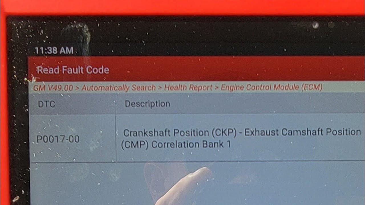 2010 Chevy Traverse 3.6l Trouble code P0017 crankshaft position