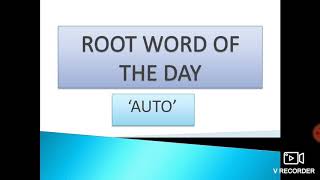 Root Word Auto-1