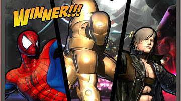 ULTIMATE MARVEL VS. CAPCOM 3 Spiderman,Ironman,Dante Requested Gameplay