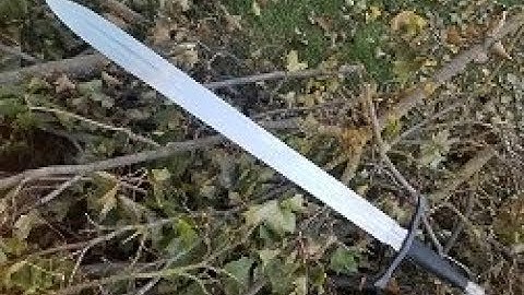 Testing a 5160 Spring Steel Sword I Forged - Cutting Some Pumpkins