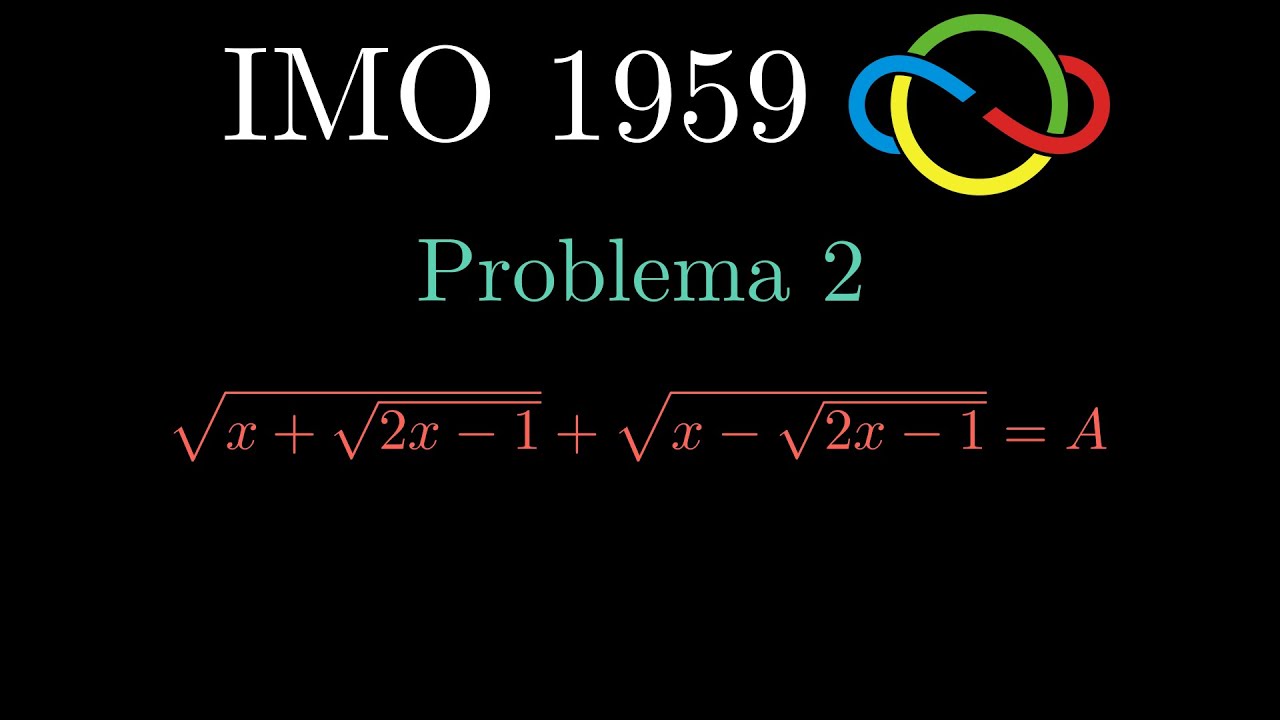 Segundo problema de la primer IMO - IMO 1959 problema 2 - YouTube