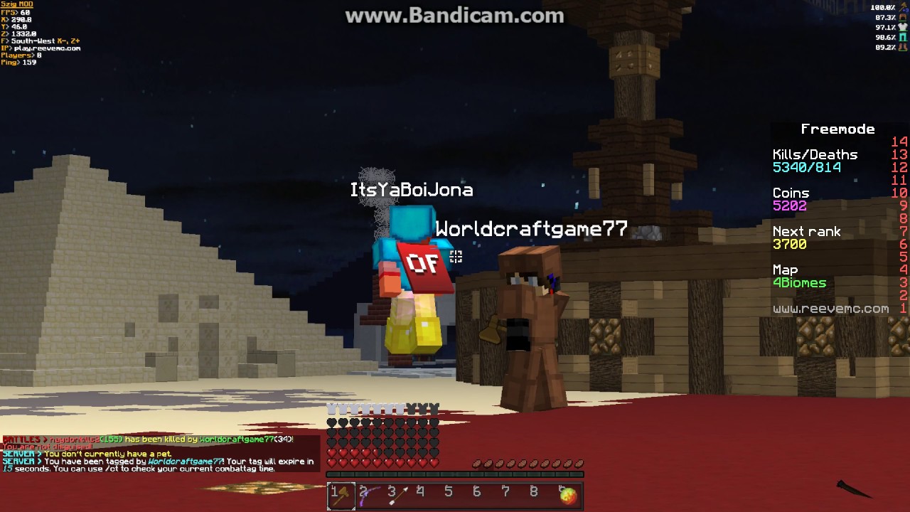 Reevemc hacker 8 Worldcraftgame77 speed/ka