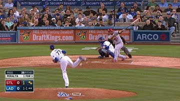 STL@LAD: Peralta grounds sharp RBI single up middle