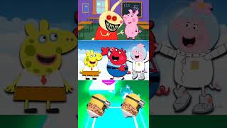 Peppa Pig Transformation Coffin X Coffin Dance Tiles Hop Edm Rush  #peppapig #tilesgop #shorts
