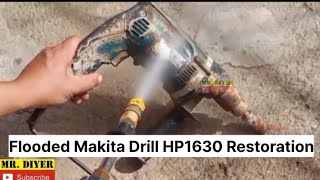 Flooded Makita Drill HP1630 Restoration