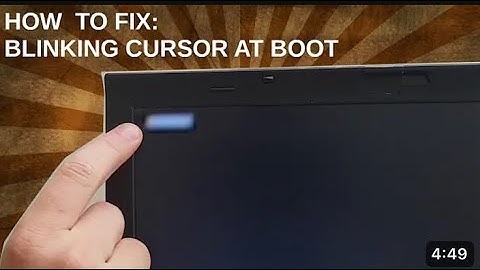 PC black screen with blinking line, dot or cursor fix without removing anything from your PC..