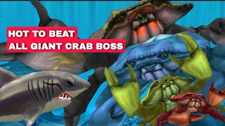 How to beat all Giant Crab Boss in Hungry Shark Evolution