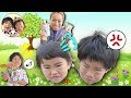 ❤かえでくんあーたん&わくわくママ❤ママにお菓子隠された！お外に出て探してみよう！　お外遊び　HUGっと！プリキュア　パトレンジャー