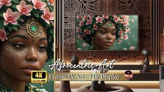 Enchanted Spring BLACK Afrocentric WALL ART | TV Screensaver | #frametvart #blackart #homedecor screenshot 4