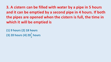 3. A cistern can be filled with water by a pipe in 5 hours and it can be emptied by a || edu214