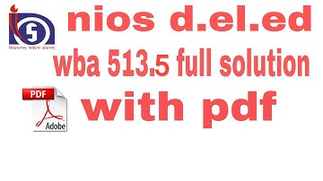 Nios d el ed wba 513.5 full solution with pdf