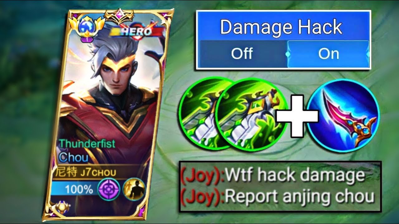 WTF CHOU HACK DAMAGE ONE SHOT ONE KILL ( REAL !? )