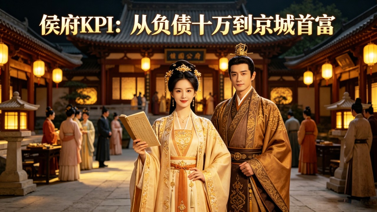 灰姑娘意外穿成炮灰世子妃，一來就因紈絝世子欠下12萬兩巨債，為改變被追債而死結局她用現代商業管理整頓侯府，調教世子發展產業一路逆襲成京城首富！【侯府KPI：从负债十万到京城首富】#260526hf