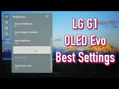 LG G1 OLED Evo Best Picture Settings, SDR, HDR & Dolby Vision