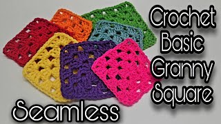 Crochet SEAMLESS Granny Square  Beginner Crochet Video