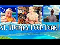 St thomas usvi food tour  best local restaurants   duffys love shack  mountain top daiquiris