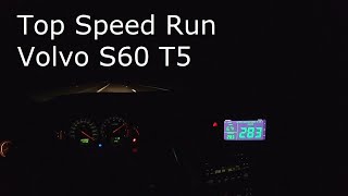 Volvo S60 T5 440whp - Top speed run (283 km/h at GPS)