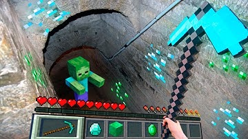 Minecraft in Real Life POV I found Zombie in Realistic MInecraft Cave
