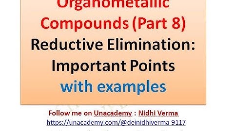Reductive Elimination Important Points with examples