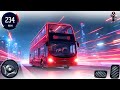 Bus Driving Games | Modern Red Double-Decker Bus - Realistic City & Highway Drive | Android Gameplay