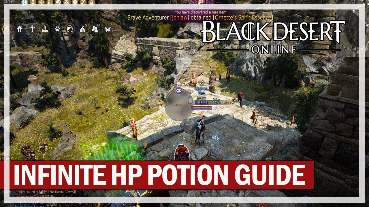 Black Desert Online 2021 Infinite HP Potion Pieces Guide & Rotations