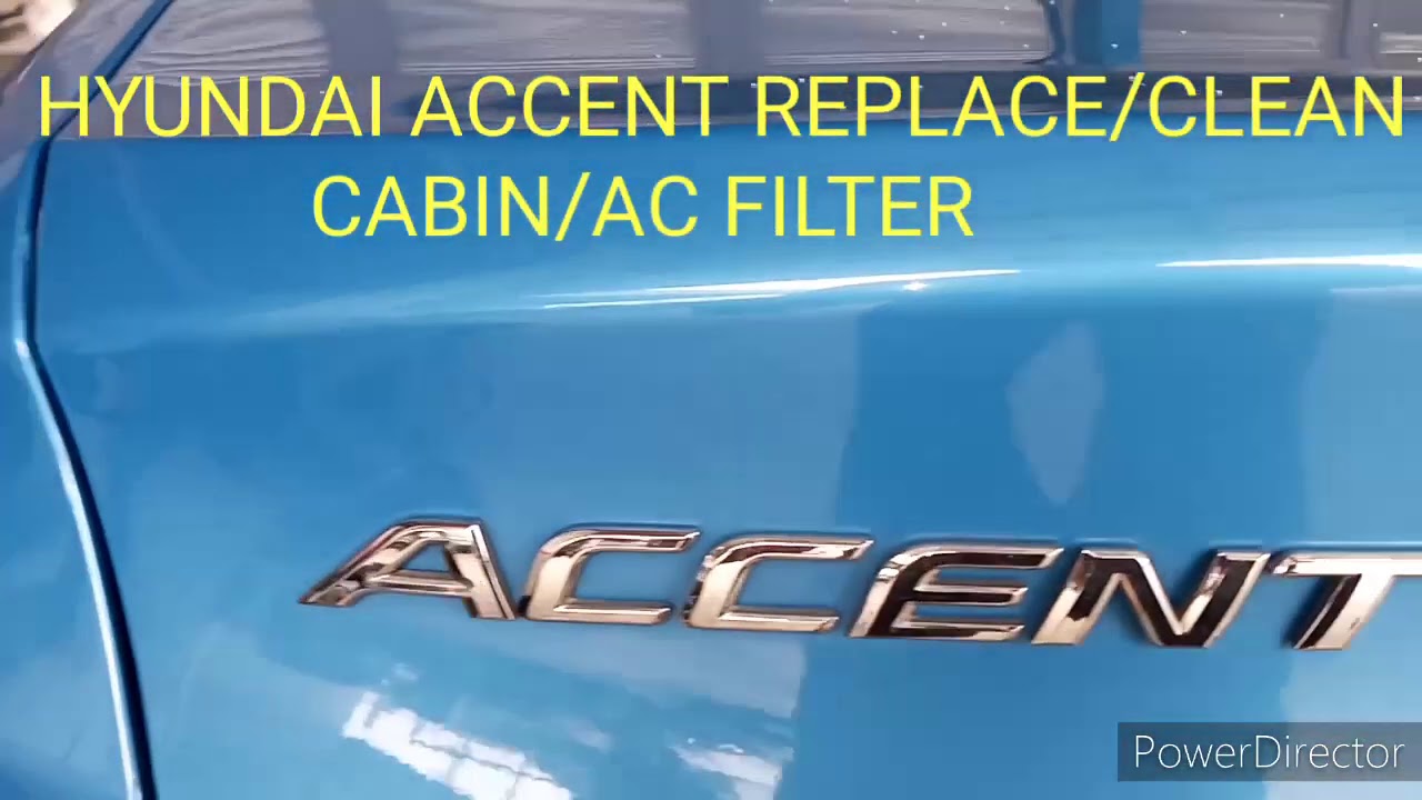 HOW TO REMOVE/CLEAN/REPLACE CABIN/AC FILTER OF HYUNDAI ACCENT? YouTube