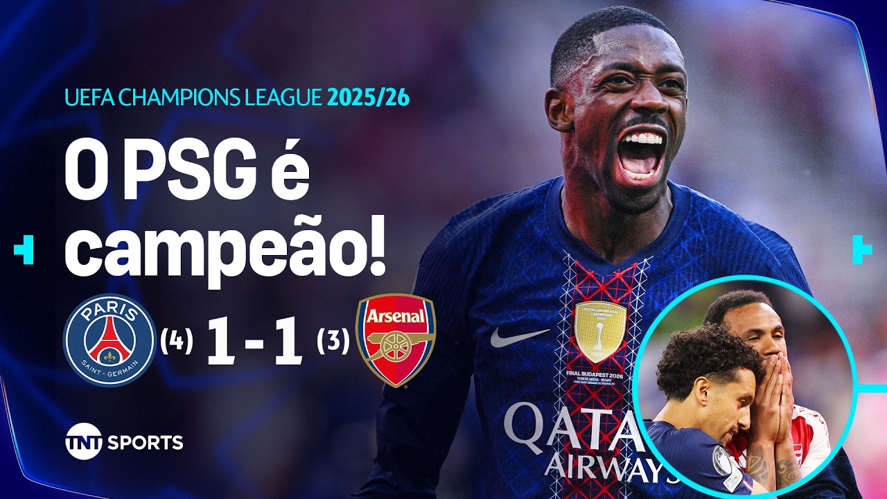 BICAMPEÃO! GABRIEL MAGALHÃES PERDE PÊNALTI DECISIVO E PSG CONQUISTA A CHAMPIONS | PSG 1X1 ARSENAL