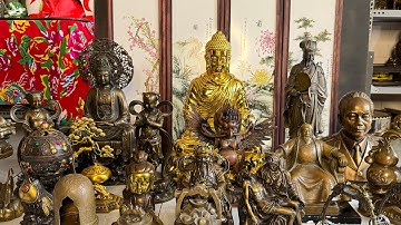 22/02/24 Tranh sứ tàu, Quan Âm đồng tử, đồ đồng xưa cũ, phong thuỷ #đồđồnglênguyệt #đồxưa #đồcổ