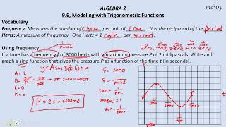 A2 9.6, Modeling with Trigonometric Functions