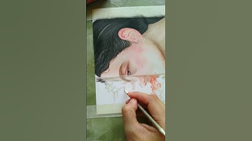 How To Use Blending Stump and Brush for water effect 🖌️🖌️🖌️ #shorts