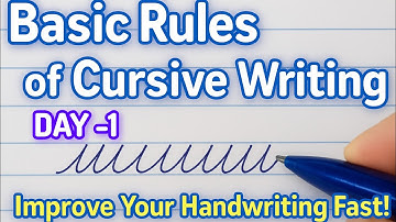 Basic Rules of Cursive Handwriting | Handwriting Skill | Cursive Writing Practice | Day 1