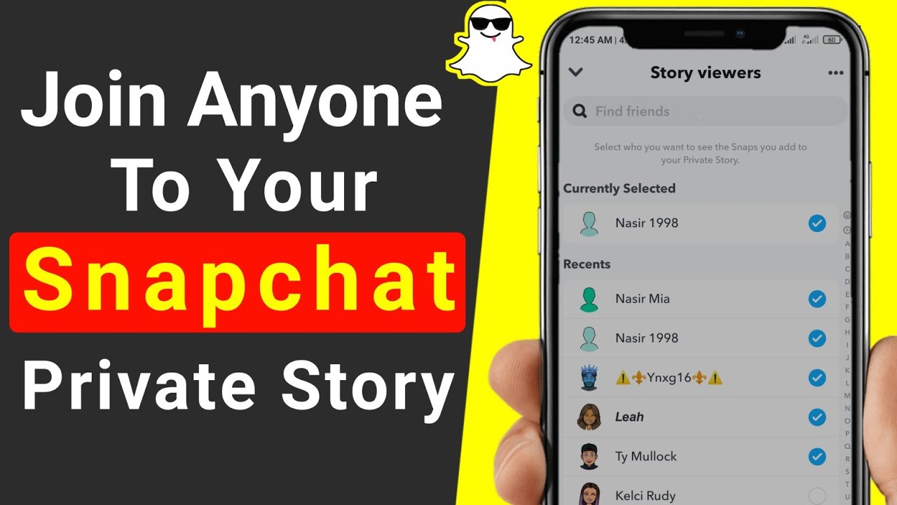 How to let anyone join your private story on Snapchat - 2021 | Add ...
